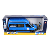 Bruder autocamper legetøjsbil MB sprinter med chauffør - blå.