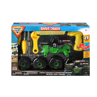 Hot wheels monster jam mechanix 1:18 build 'n re-build grave graver