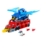 Hot Wheels City - Ultimativt dobbelt drage-transportkøretøj og 2 legetøjsbiler