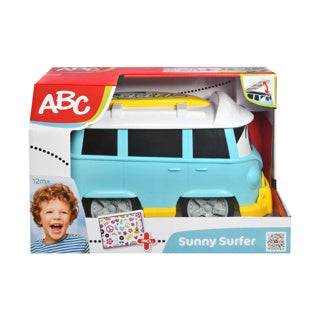 Bus dickie sunny surfer bus 25 cm med klistermærker | 2 stk