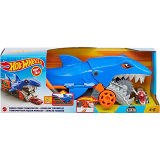 Mattel hot wheels haj trailer legesæt med 1 bil
