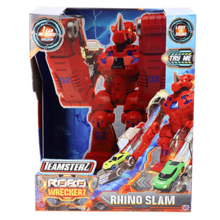 Robot dino bil launcher lys og lyd + 1 bil