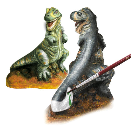 Støbning af seks figurer, t-rex