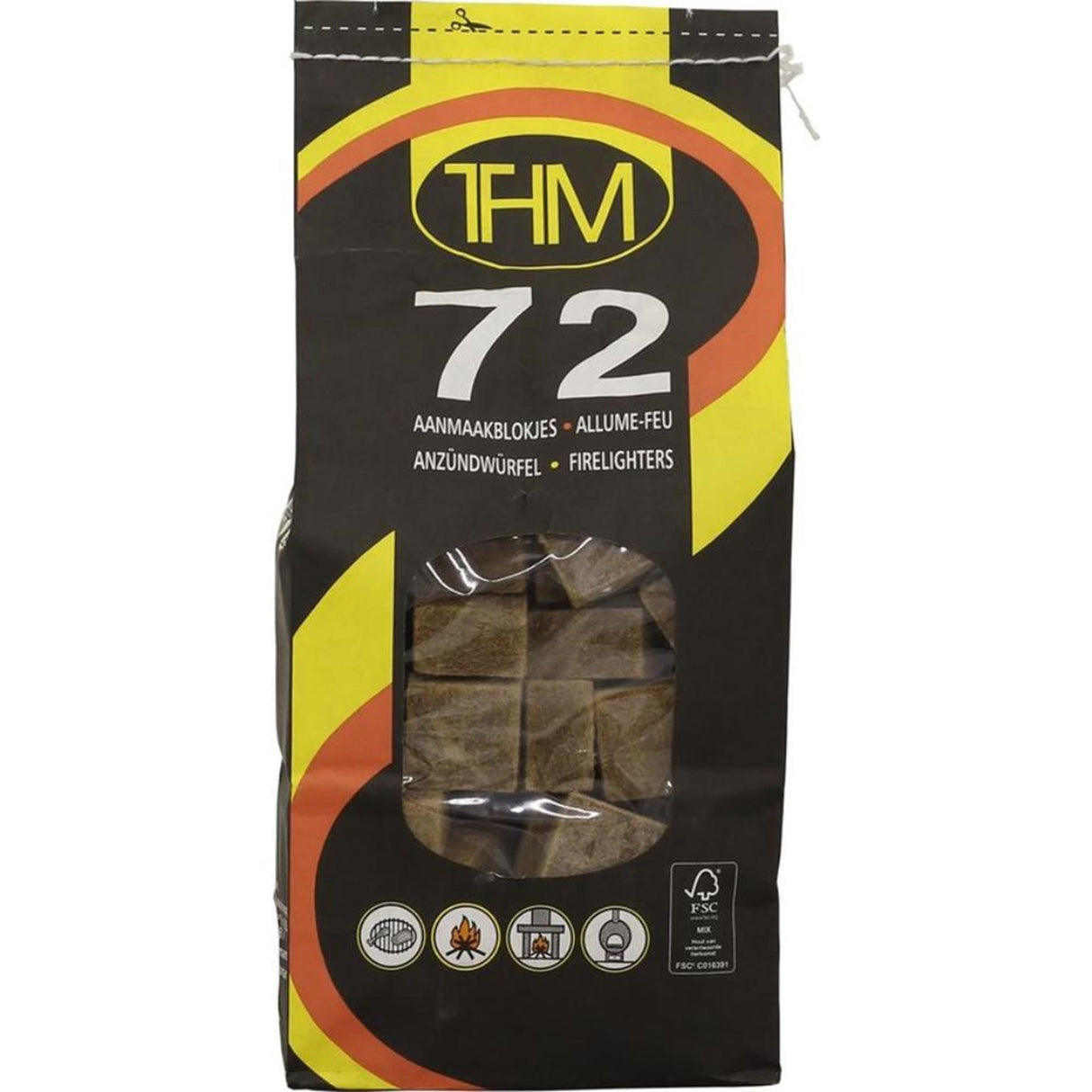 Fire-up thm firelighters brun FSC pose med 72 stk