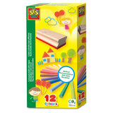 Sæt med farveblyanter med viskelæder