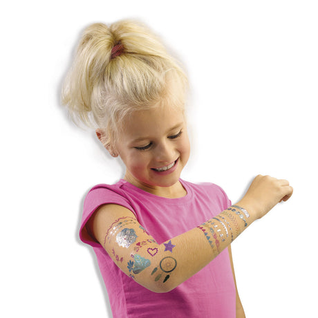 Ses creative - hobby pink - 3 i 1 glamour tatoveringer - piges håndværk - biologisk nedbrydeligt - fra 5 år
