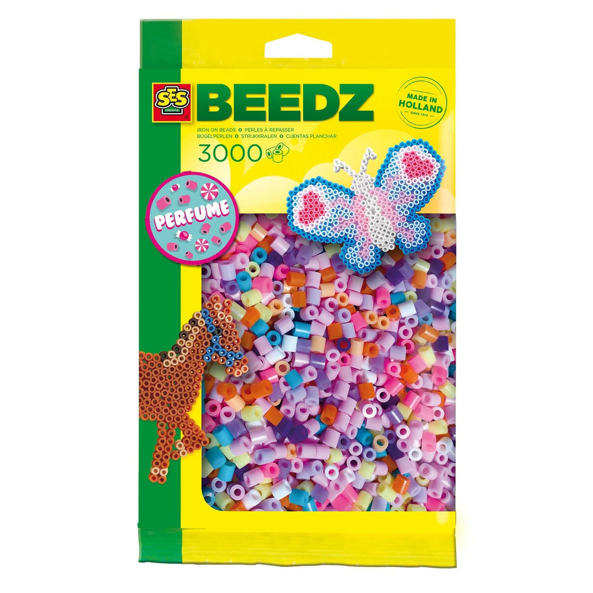 Ses strygeperler blandes med duft, 3000 stk.