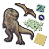 Ses mega glødende t-rex world wallstickers