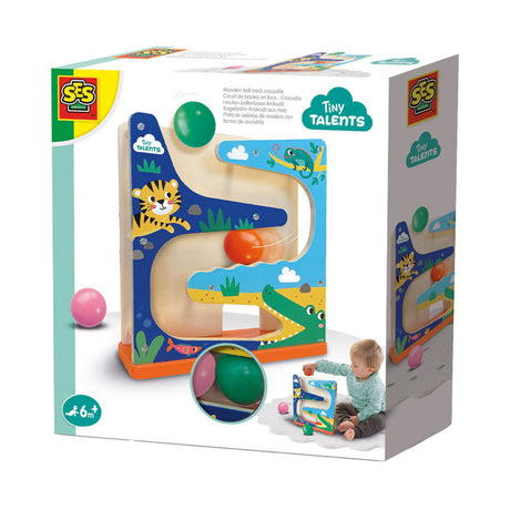 Ses creative ses tiny talents wooden ball track krokodille
