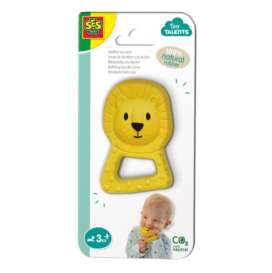 Ses tiny talents tænder legetøj lou lion - 100% naturgummi