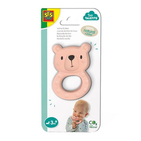 Ses tiny talents teething toy bo bear - 100% naturgummi