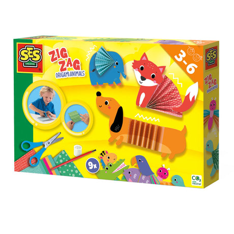 Ses kreative ses zig zag origami dyr