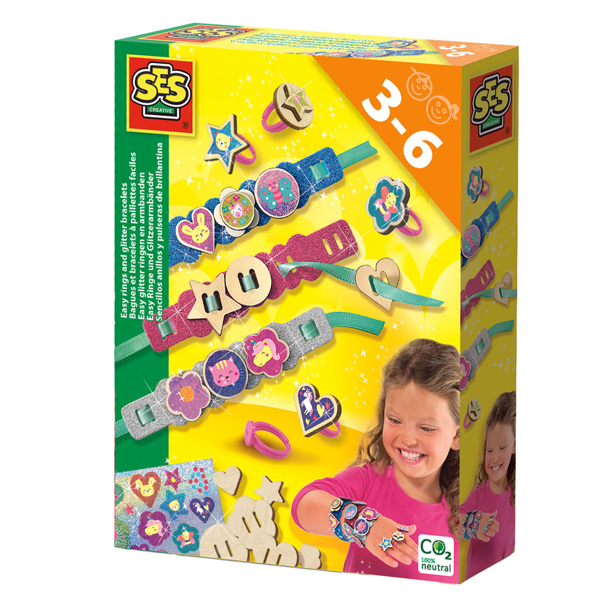 Ses creative ses nemme glitter ringe og armbånd