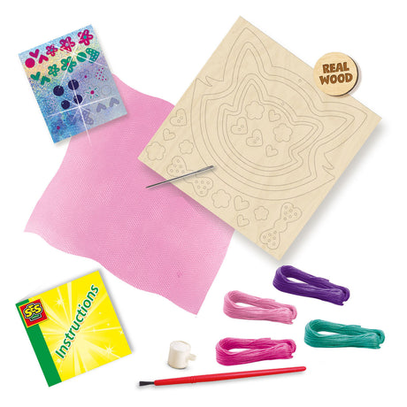 Ses creative - hobby pink - broderi - katte - hobbypiger - 4 farver - fra 6 år