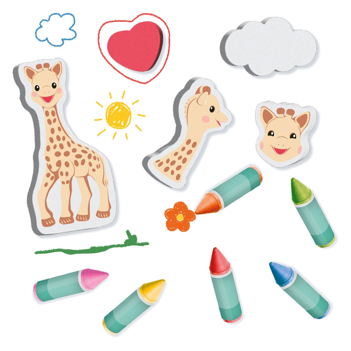 Ses creative ses sophie la girafe badekridt med former