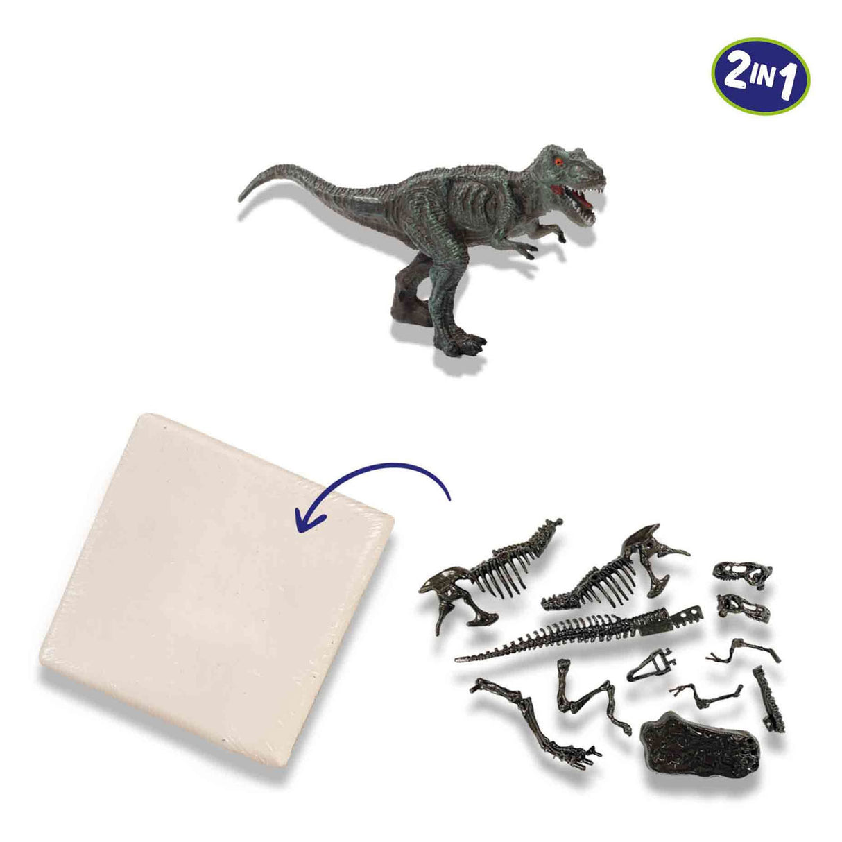 SES udforsk dino og skeletudgravet 2in1 - t -rex