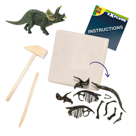 SES udforsk dino og skeletudgravet 2in1 - triceratops