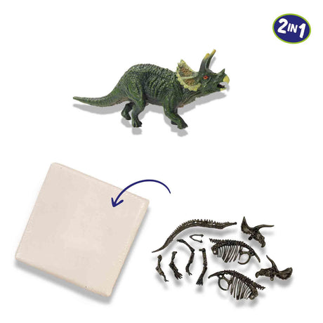 SES udforsk dino og skeletudgravet 2in1 - triceratops