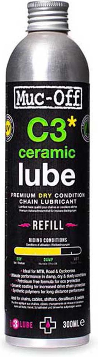 Muc-off cykel vedligeholdelse c3 tør keramisk glidecreme 300ml refill pack