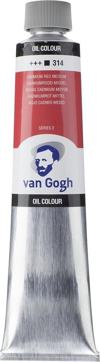 Van gogh olieverf tube 200 ml cadmiumrood middel 314