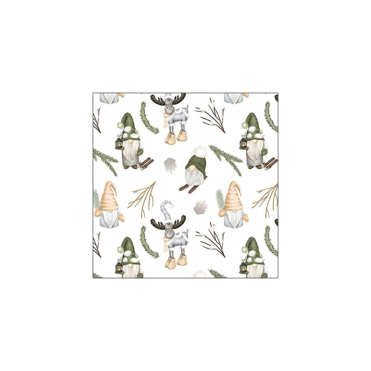 Ambiente servietter 33cm skovnisser hvid fsc mix