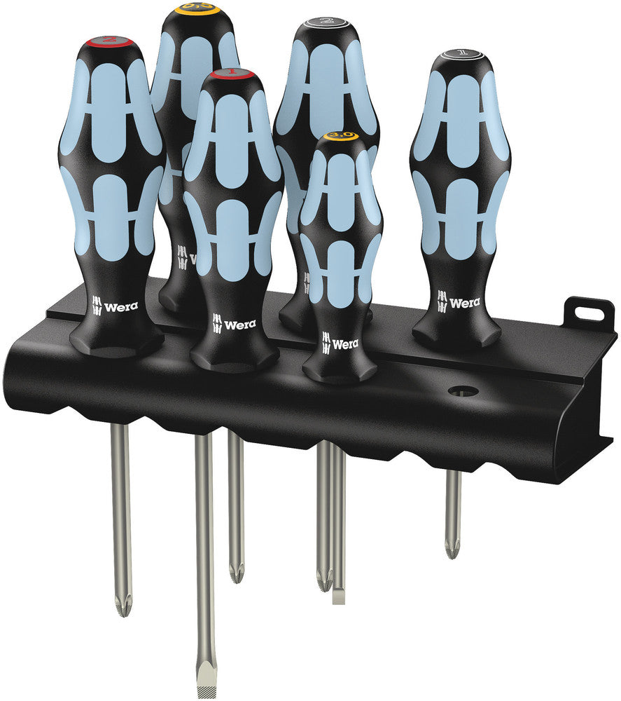 Wera 3334 3350 3355 6 skruetrækkersæt, rustfrit stål + holder, 6-delt - 1 stk. - 05032063001
