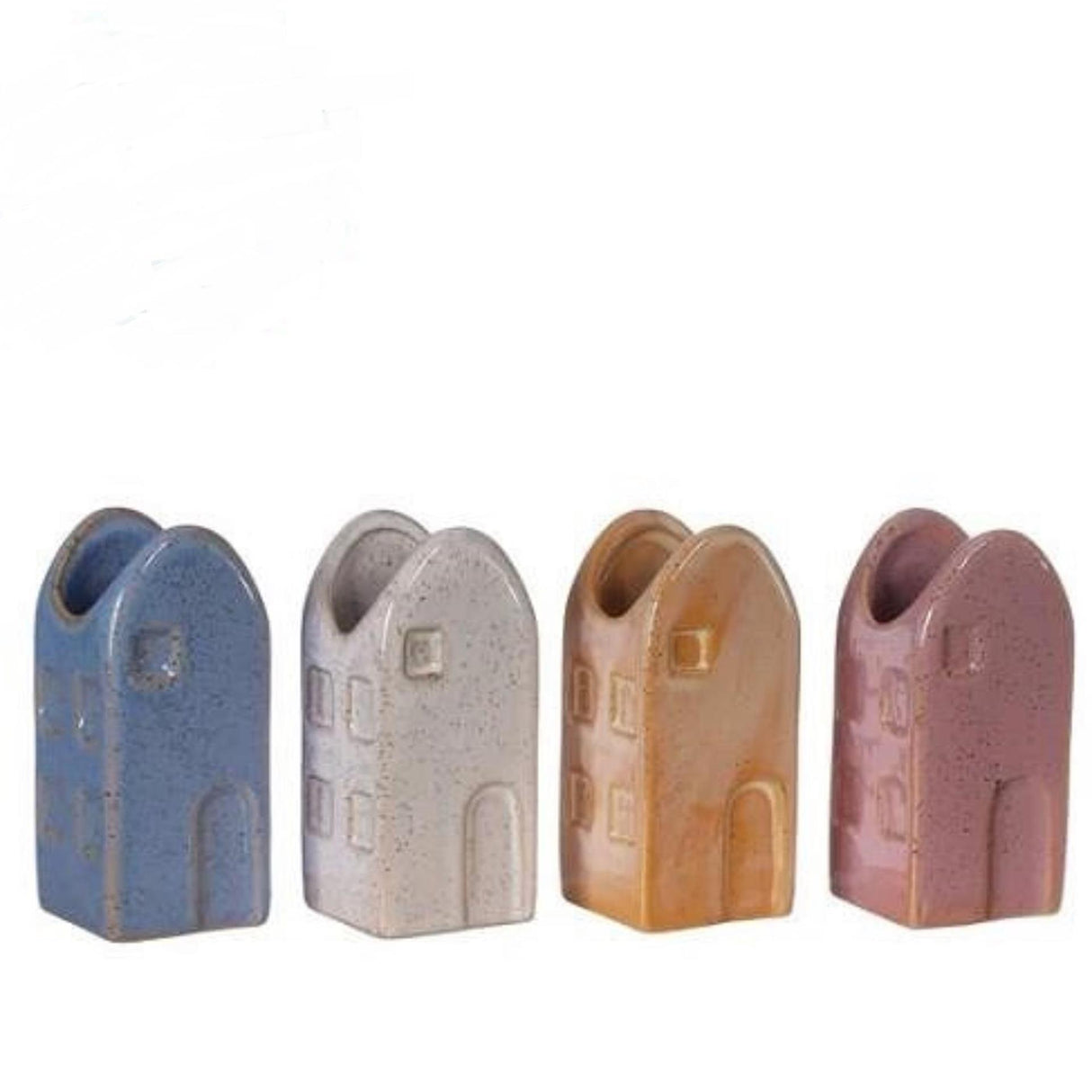 Ideas 4 seasons bloemenvaas huisje valarta m 4x4x9cm 4 assorti