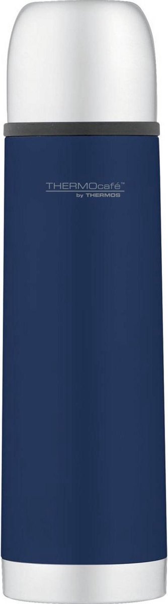 Termokande soft touch flaske - 0,5 liter - blå