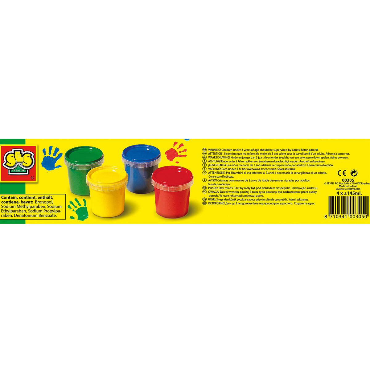Ses fingermaling 4 farver a 150ml
