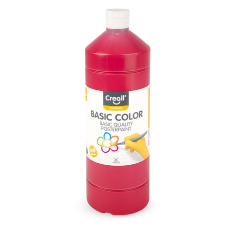 Creall skolemaling mørkerød, 1 liter