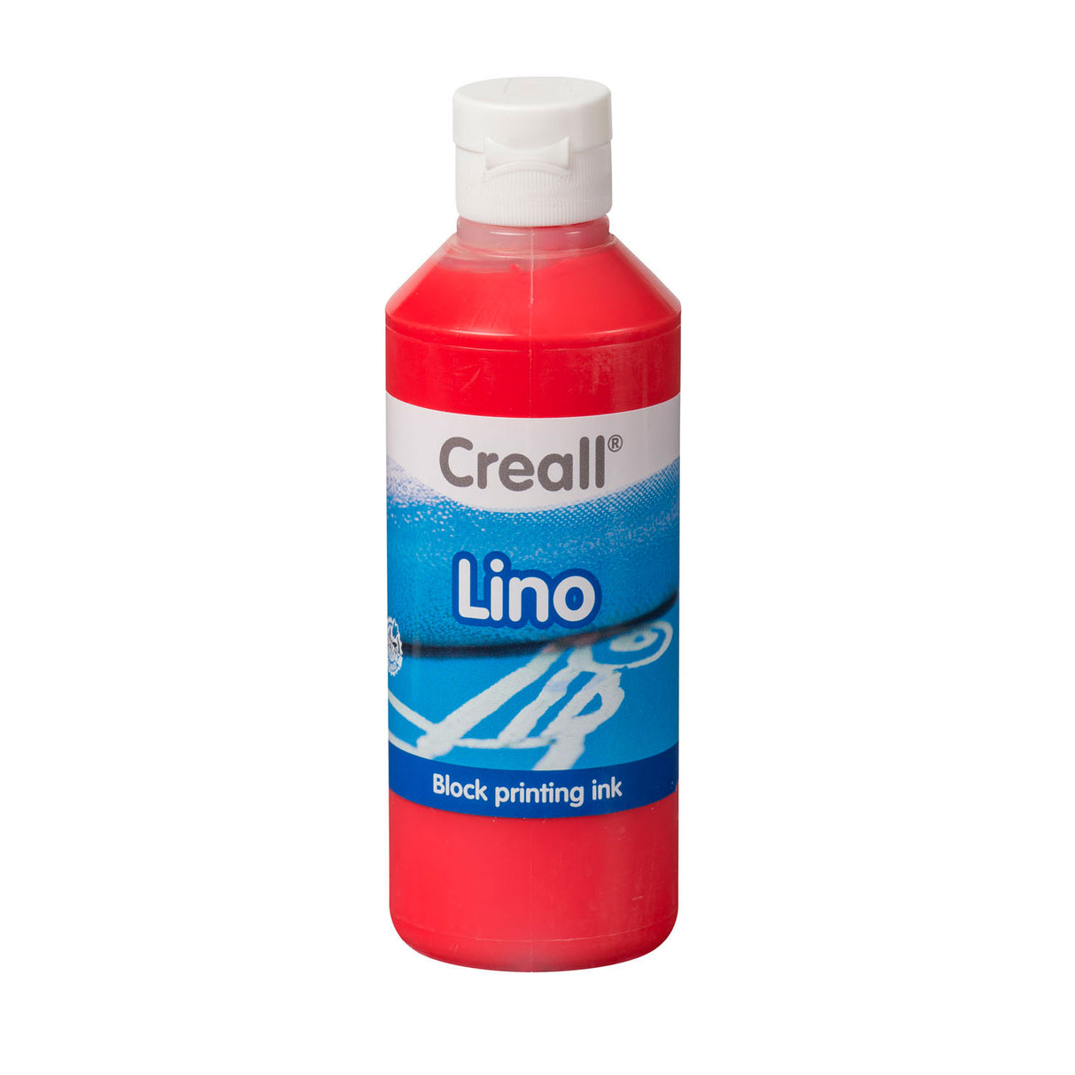 Creall lino blok print maling lys rød, 250ml