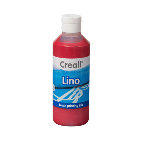 Creall lino blok print maling mørkerød, 250ml