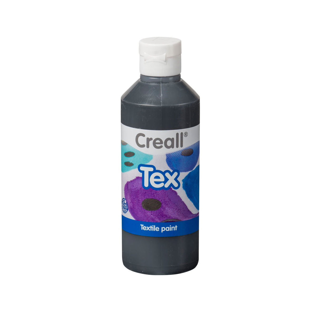 Creall tekstilmaling sort, 250ml