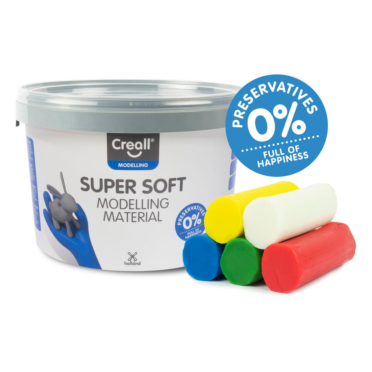 Creall supersoft ler - 5 farver ler - 1750gr.