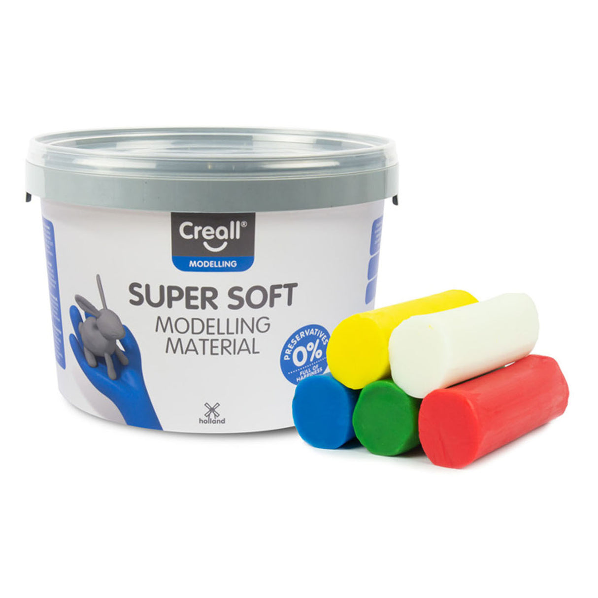 Creall supersoft ler - 5 farver ler - 1750gr.
