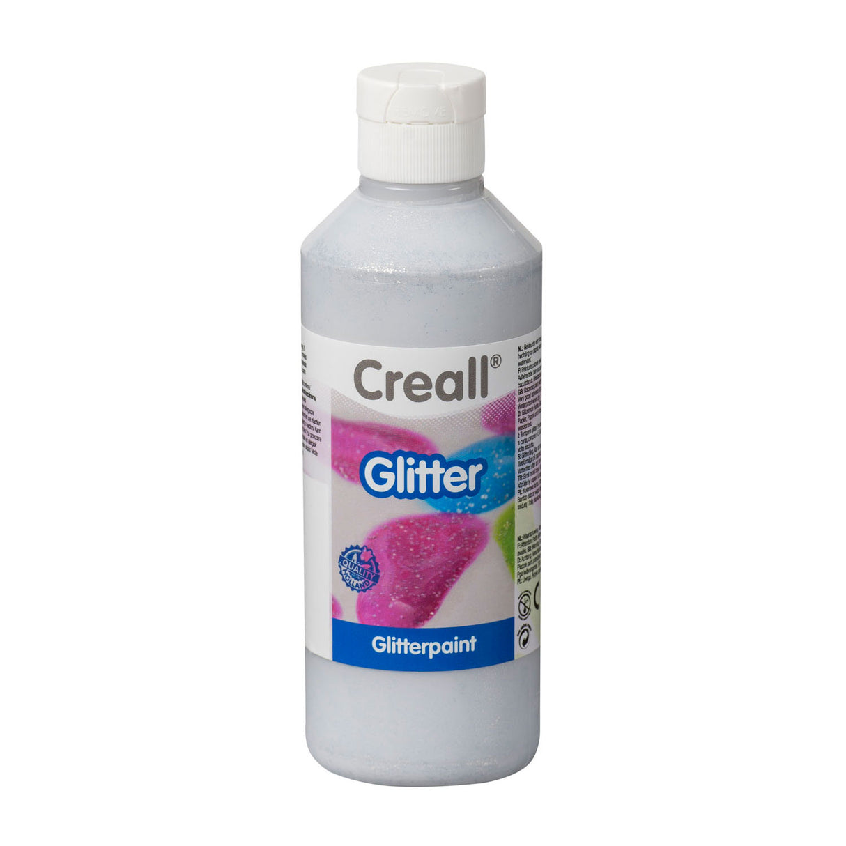 Creall glittermaling sølv, 250ml