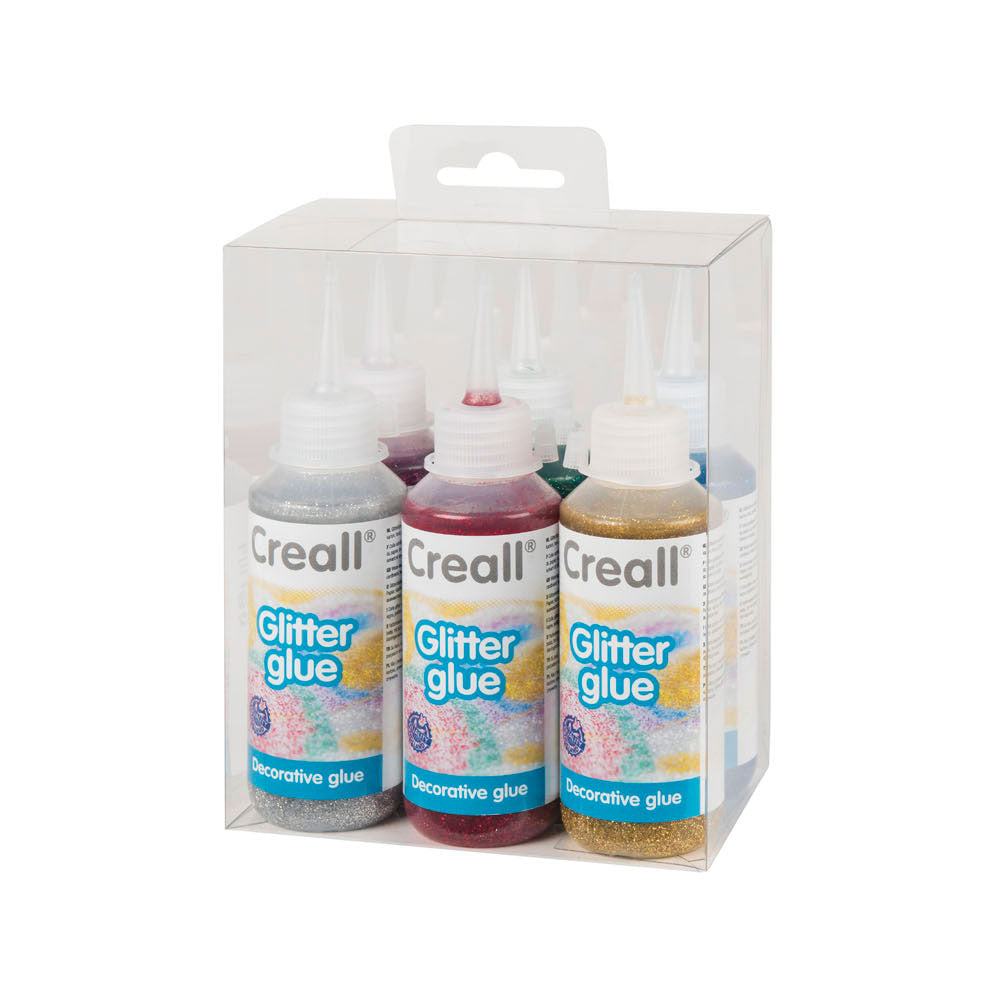 Creall Glitter Lim Set, 6x100ml