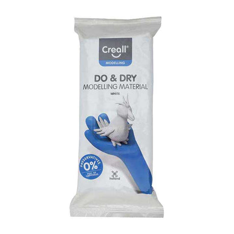 Creall do dry modellering ler konserveringsfri hvid, 1000gr.