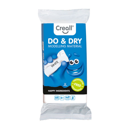 Creall do dry modelleringsler konserveringsfri hvid, 500gr.