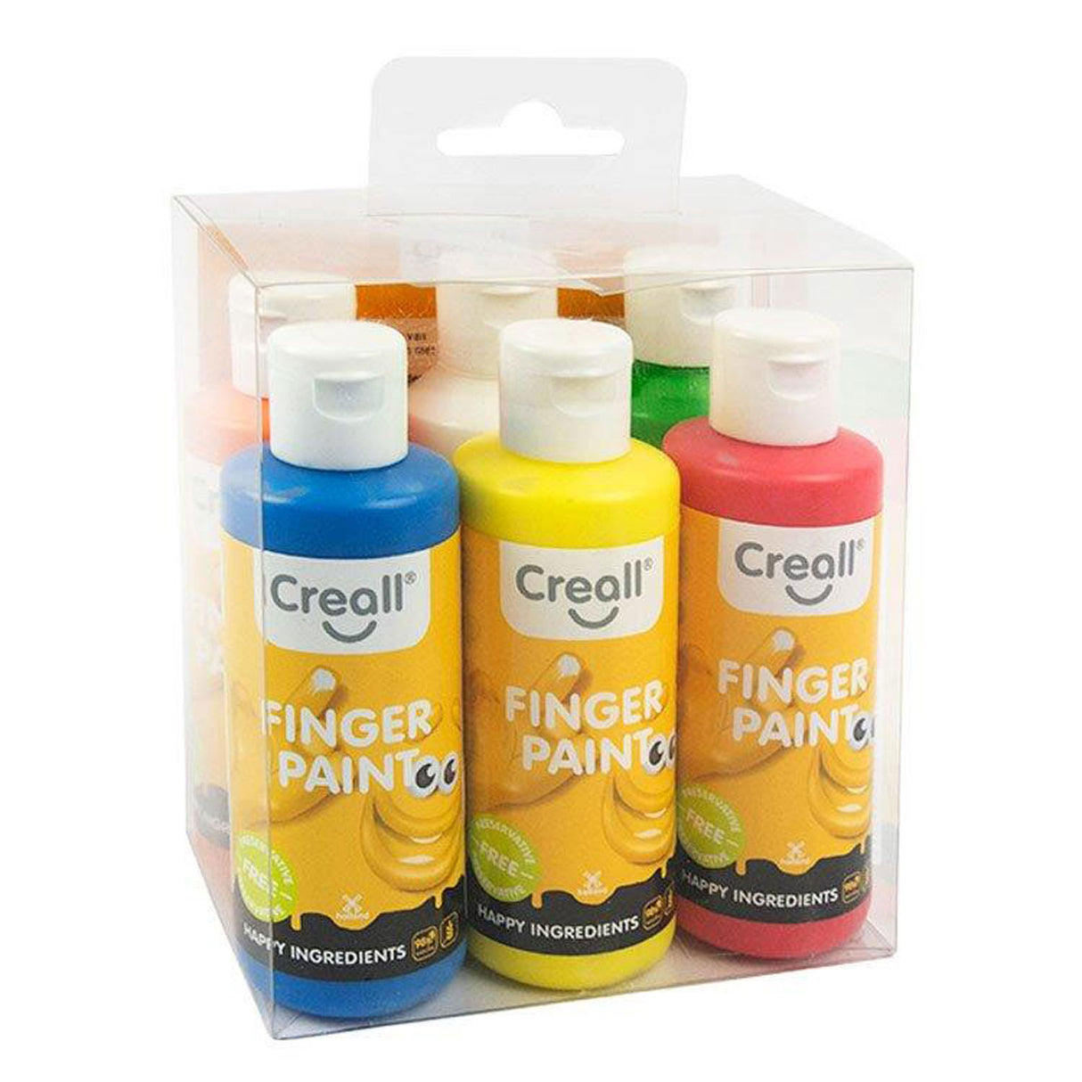 Creall fingermaling uden konserveringsmiddel, 6x80ml