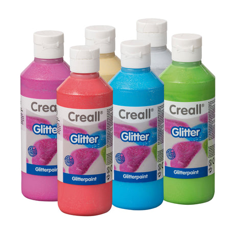 Creall glittermaling, 6x250ml