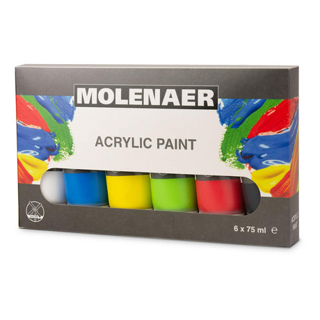 Molenaer akrylmaling, 6x75ml