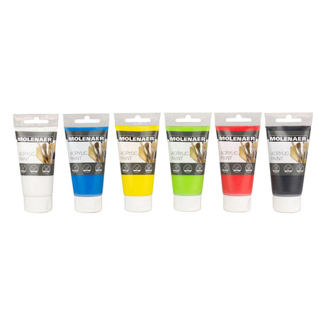 Molenaer akrylmaling, 6x75ml