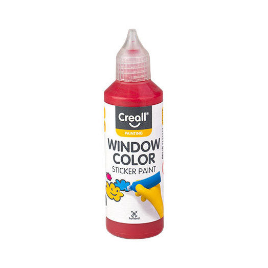 Creall vinduesmaling rød - 80ml
