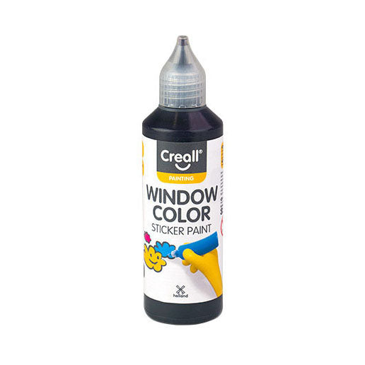 Creall vinduesmaling sort - 80ml