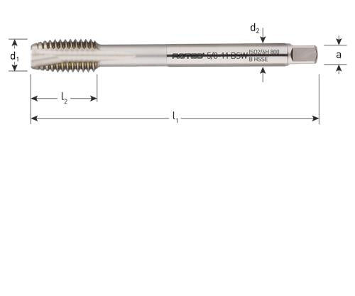 Rotec maskinhane din376 5 8 bsw gennemgående