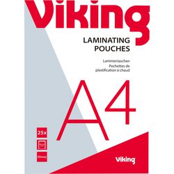 Lamineerhoezen a4 viking 2 x 75 (150) micron a4 25 stuks