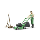 Bruder gartnerfigur med plæneklipper