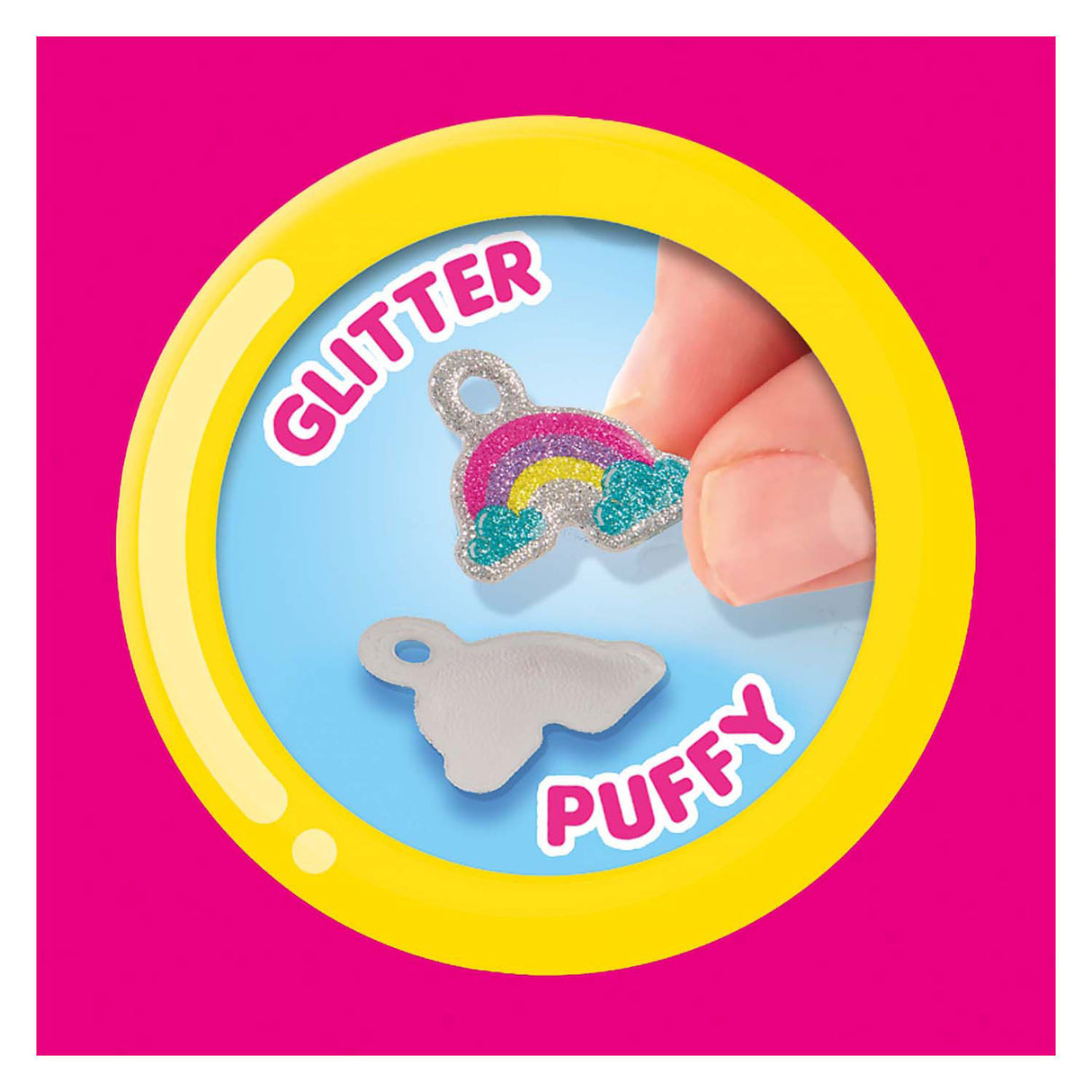 Ses hævede glitter klistermærke armbånd