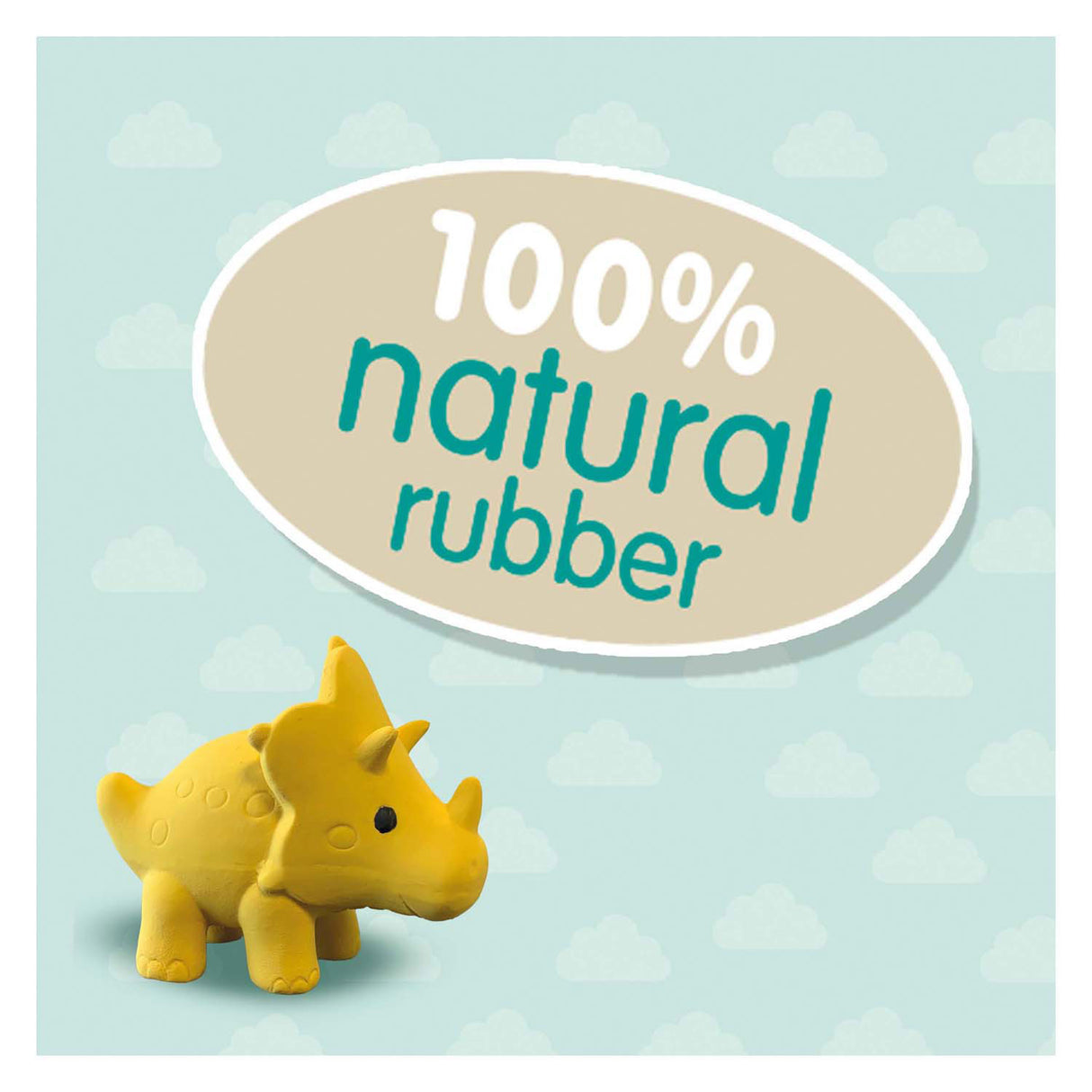 Ses bad triceratops - 100% naturgummi